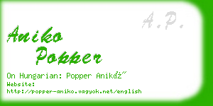 aniko popper business card